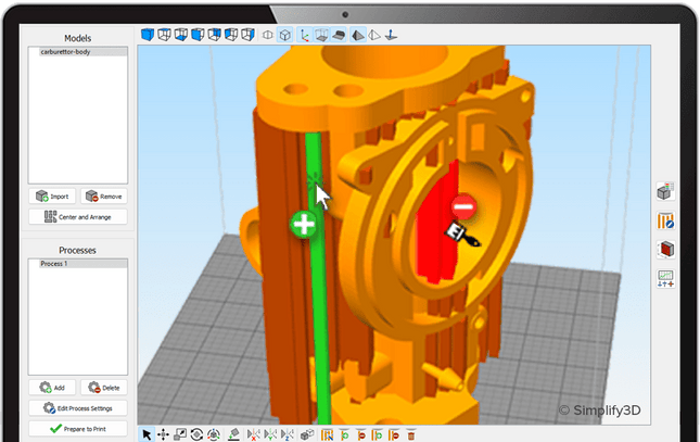 Logiciel - Logiciel de préparation et de lancement en production SYMPLIFY 3D pour imprimante 3D - VOLUMIC - KALLISTO