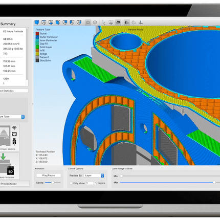 Logiciel - Logiciel de préparation et de lancement en production SYMPLIFY 3D pour imprimante 3D - VOLUMIC - KALLISTO